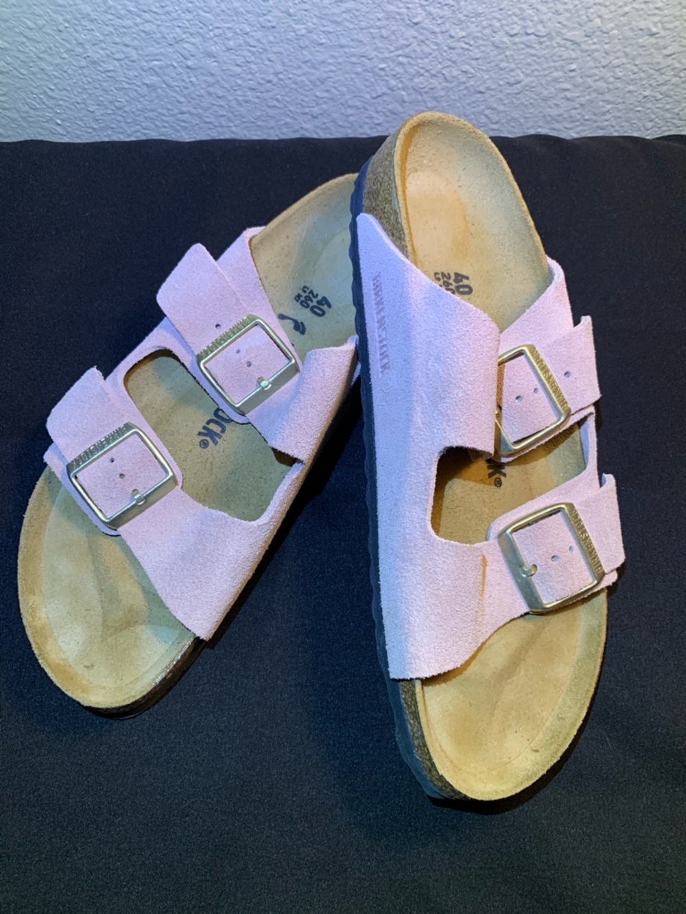 Birkenstock Arizona light rose suede leather size 40 (women 9) sandals